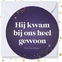 MajesticAlly Kerstkaart rond 'Hij kwam bij ons' - 10 stuks - met enveloppen - kerstkaarten