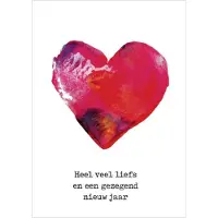 MajesticAlly Christelijke kerstkaarten | Voordeelpakket | 10 kerstkaarten met enveloppen | Heel veel liefs - hart |