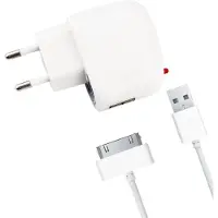Colorfone Reislader 1000 mAh geschikt voor voor Apple iPad / iPhone 2G / 3G / 3GS / 4 / 4S / iPod Wit