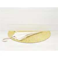 Chilewich Welcome Deurmat Half Rond Lemon