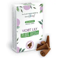 Puckator Backflow Wierook Kegels - Violet Lilly - Plant Based - Plantaardig - Incense Cones - Voor Wierook Waterval - Vegan - Duurzaam - 12 Stuks