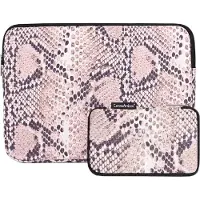 Canvasartisan Laptop Sleeve 13.3 inch Beige Slangen print + Accessoires Etui