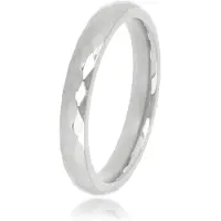 My Bendel - Facet Geslepen Ring Zilverkleurig - Facet Geslepen Zilverkleurige Ring - Elegant en Combineerbaar - met Luxe Cadeauverpakking | Sieraden Voor Dames | Maat 16.00 Mm / Maat 50