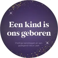 MajesticAlly Kerstkaart rond 'Een kind is ons geboren' - 10 stuks - met enveloppen - kerstkaarten
