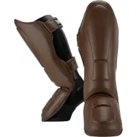 Super Pro Combat Gear Lederen Scheenbeschermer Guardian SE Bruin Extra Large