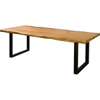 Tower Living Nicosia mango diningtable - U 220x100 - 6 cm - 10x5 (Naturel, 220x100x77cm)
