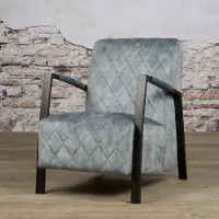 Tower Living Villa coffeechair - Light blue (Blauw, 65x86x87cm)