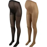 Mamalicious Panty's donkerbeige / zwart
