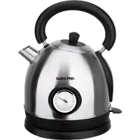 Swiss Pro+ - retro line - waterkoker 1.7L - 2200W - elektrisch - classic design - 2022 model - metallic silver edition
