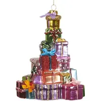 Goodwill Kerstbal-Stapel kerstkadootjes H 16 cm
