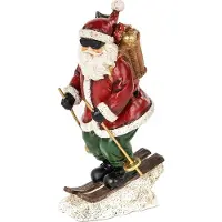 Goodwill Kerstman Skiën Rood-Groen 17 cm