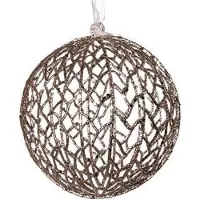 Goodwill Kerstbal Glitter Rosé D15 cm Voordeelverpakking per 2 stuks