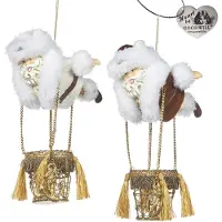 Goodwill Hanger - Kerstman met ballonmandje 13,33 cm (set van 2 stuks)