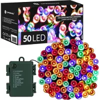 Springos Kerstverlichting | 5,5 m | Batterij | 50 LED | Multicolor
