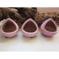 Brynxz - waxinelichtjeshouder - set van 3 - - Vintage roze - 8x8 cm