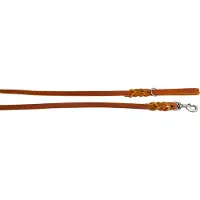 Animal Boulevard Ab30084 - Hals- En Leibanden - Hond - Ab Country Leather Gevlochten Lange Lijn Cognac-16mmx180cm - Maat: 16mmx180cm - 205322
