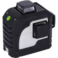 MaKa 3x 360° Groene Kruislijnlaser Zelfnivellerend - 0,3 mm/m - 30 M - 3D 12 lijnen - Met richtplaat - Bouwlaser