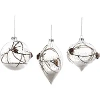 Goodwill - Kerstbal - Glas - Transparant - 3 stuks