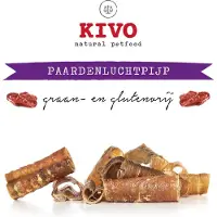 Kivo Petfood Hondensnack Paardenluchtpijp gezaagd 2 zakken x 200 gram - Graanvrij en Glutenvrij