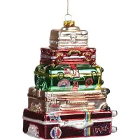 Goodwill Kerstbal-Stapel Reisbagage H 15 cm