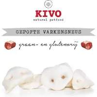 Kivo Petfood Hondensnack Varkensneuzen gepoft honing 2 zakken verpakt per 3 stuks - Graanvrij en Glutenvrij