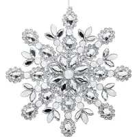 Goodwill Kerstbal-Sneeuwvlok Zilver-Wit 17 cm