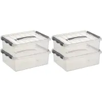 Sunware 8x Q-line Opberg Box/opbergdoos 10 Liter 40 X 30 X 11 Cm