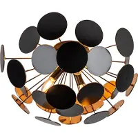 LINDBY Plafondlamp , Kinan, dimbare, Zwart, Woonkamer, Kunststof, Modern