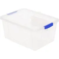 PlasticForte Opbergbox met deksel - 6x - 4 liter - transparant - kunststof - opbergkist