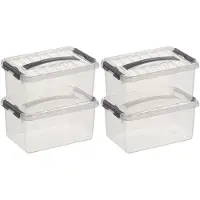 Sunware 12x Q-line Opberg Boxen/opbergdozen 6 Liter 30 Cm Kunststof-