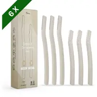 Bamboozy Dermaplaning 6x Wenkbrauw Scheermesje Mesje van Tarwestro - Scheermes Gezicht Intieme Streek - Wenkbrauw Trimmer Epileren Eyebrow Razor