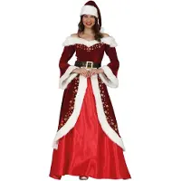 Fiesta Santa Claus Long Dress Woman Costume Rood L
