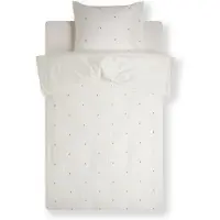 Yumeko Kinderdekbedovertrek Katoen Satijn 120x150 Wit - Eco, Bio & Fairtrade