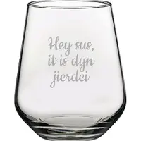 Pasabahce Drinkglas gegraveerd - 42,5cl - Hey sus it is dyn jierdei