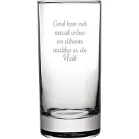 Fusion Longdrinkglas gegraveerd - 28,5cl - God koe net oaral wêze en dêrom makke er de Heit
