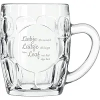 Libbey Bierpul gegraveerd - 55cl - Liebje Laitsje Leaf