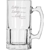 Libbey Bierpul gegraveerd - 1ltr - Liebje Laitsje Leaf