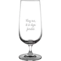 Fusion Bierglas op voet gegraveerd - 41cl - Hey sus it is dyn jierdei