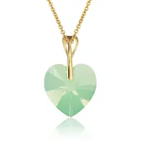 Montebello Ketting Pim HG28 - Swarovski Hart - 925 Zilver Verguld - Ø14mm - 45cm