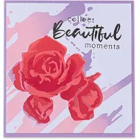 SIZZIX Layered stencil watercolor roses -