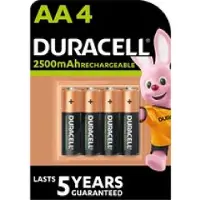 Duracell oplaadbare batterij NiMH AA 2500mAh 4st.