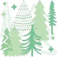 SIZZIX Layered stencil doodle trees -