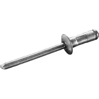Goebel - 500 x Multi-Grip blindklinknagels (Ø x L) 4,8 x 18 mm - Alu Aluminium AlMG 2,5 / Staal verzinkt - Vlakke kop - MULTI - 7770148180 - Popnagel