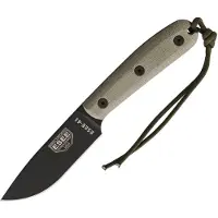 ESEE Model 4HM bushcraftmes Modified Handle, lederen schede