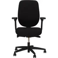 Giroflex Bureaustoel 353-4529 - Stof Zwart Gaja Classic GA60999 - Voetkruis Kunststof Zwart 810 - 4D Armleggers - Standaard Bekleding - Extra Lendensteun