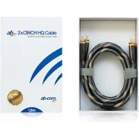 Abcom - Kabel - HQ audio verbindingskabel 2x CINCH-CINCH lengte 1,5m
