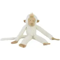 Happy horse Hangende Aap Knuffel 45cm - Wit - Baby knuffel