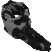 P-Modekontor Winter Sjaal Dames Sjaal Zwart-Grijs Met Tijger Print