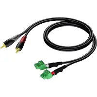 Procab CLA832 Classic 2x terminal block - 2x RCA male 1.5 meter