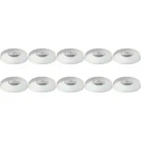 BES LED Spot Armatuur 10 Pack - Pragmi Vrito Pro - GU10 Inbouwspot - Rond - Wit - Aluminium - Ø82mm